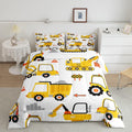 Feelyou Cartoon Car Comforter Set for Kids with Trucks Design
