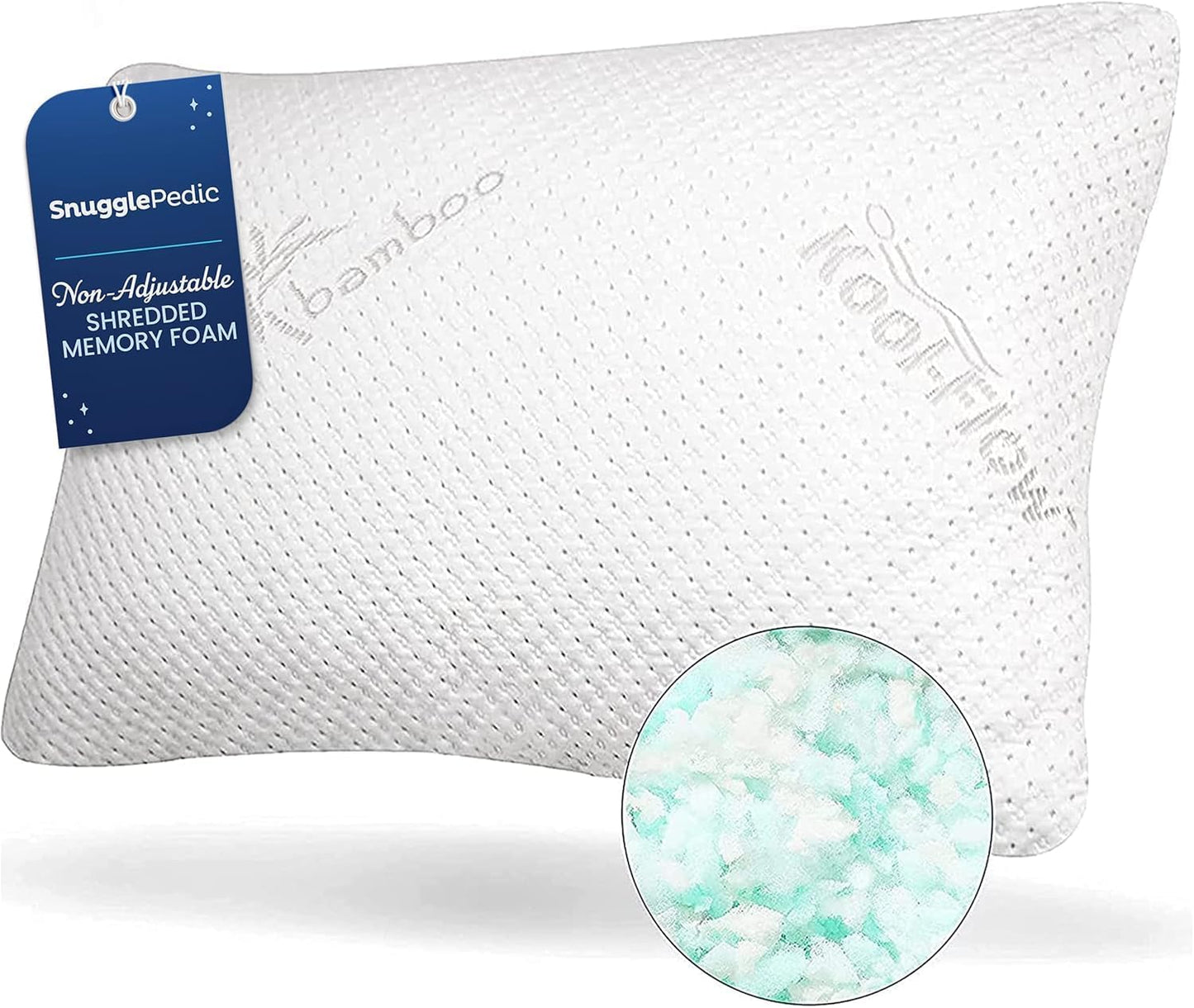 Snuggle-Pedic Shredded Memory Foam Pillow for All Sleepers