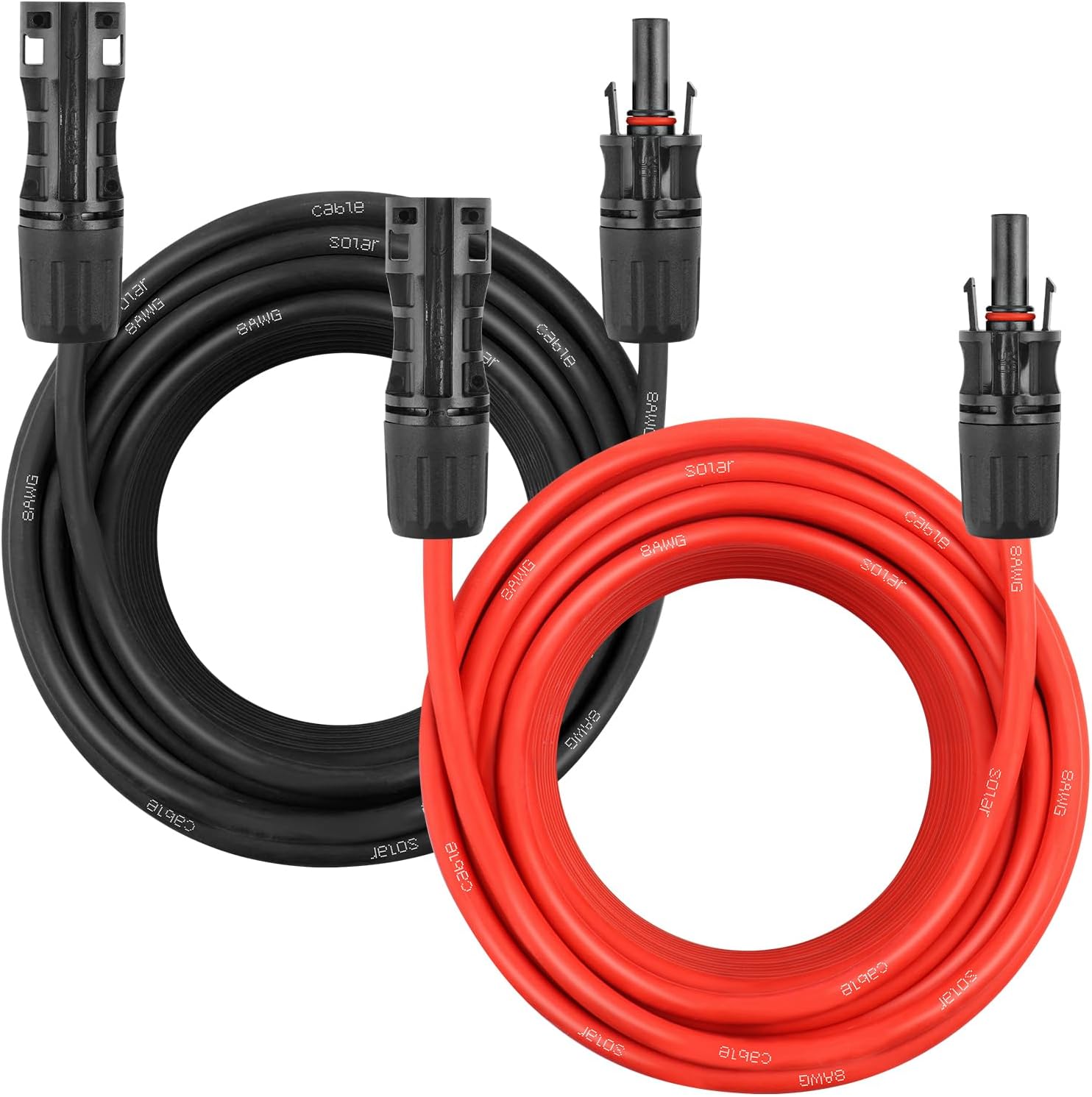 8AWG Solar Panel Extension Cable - 50FT Durable Solar Wire