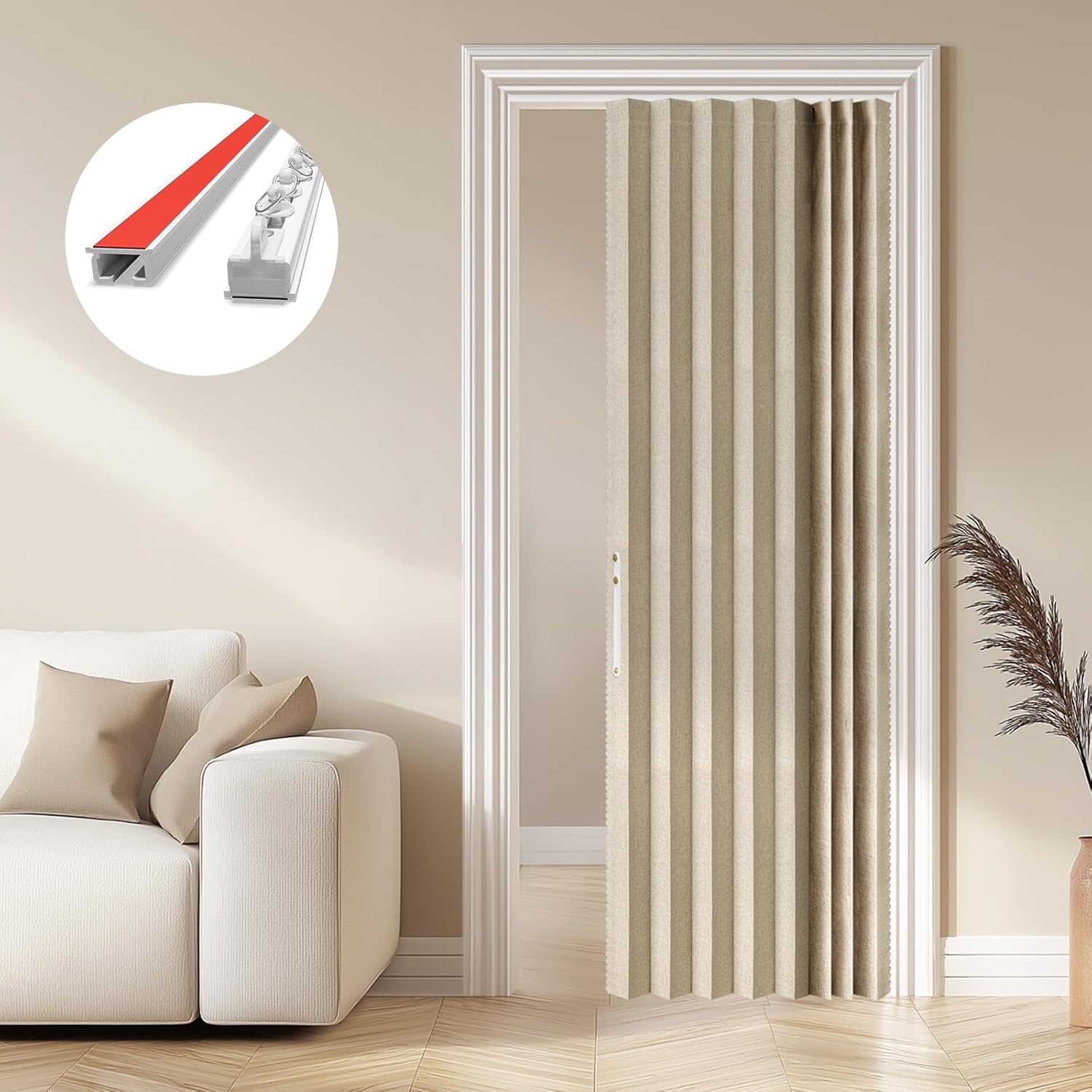 AJAZZ 100% Blackout Magnetic Accordion Panel for Home Use