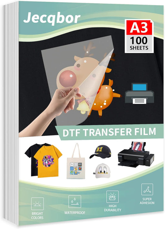 Double-Sided Glossy DTF Transfer Film for Vibrant T-Shirt Prints!