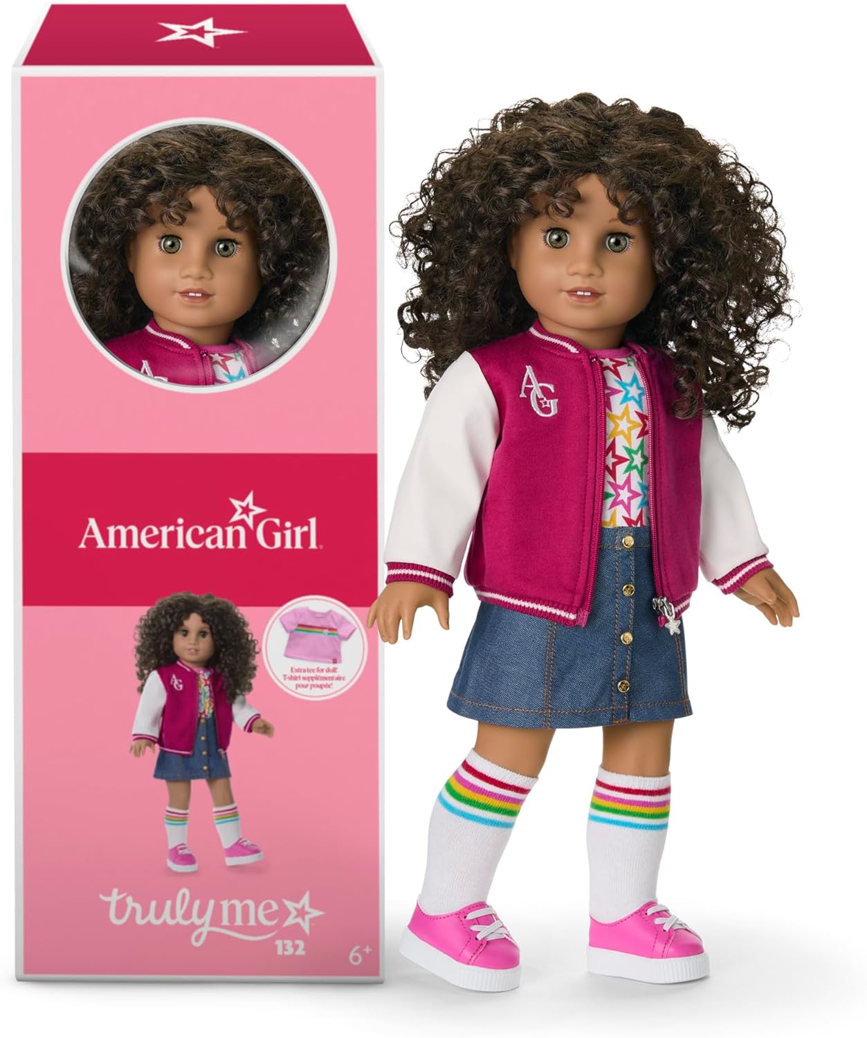 Truly Me 18-inch Doll with Hazel Eyes and Curly Hair for Kids