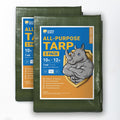 GUARD SHIELD Green Tarp Waterproof 10x12 Feet for All Uses
