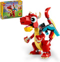 LEGO Creator 3 in 1 Red Dragon Toy - Versatile Build-and-Play Set