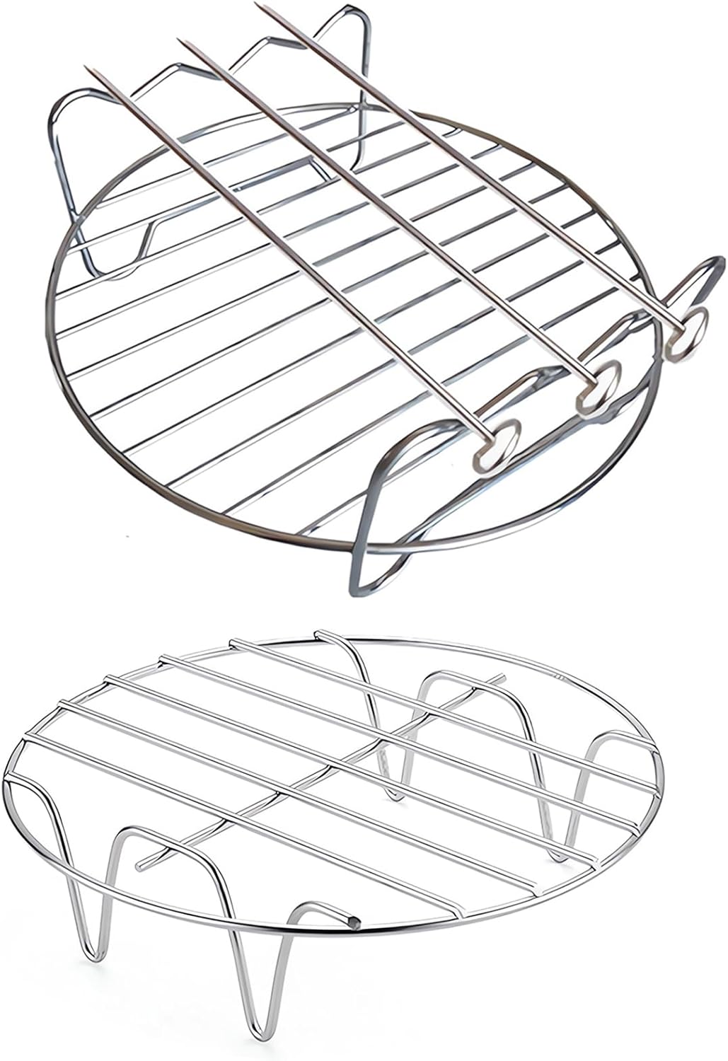2Pcs Air Fryer Skewer Rack - Maximize Cooking Space!