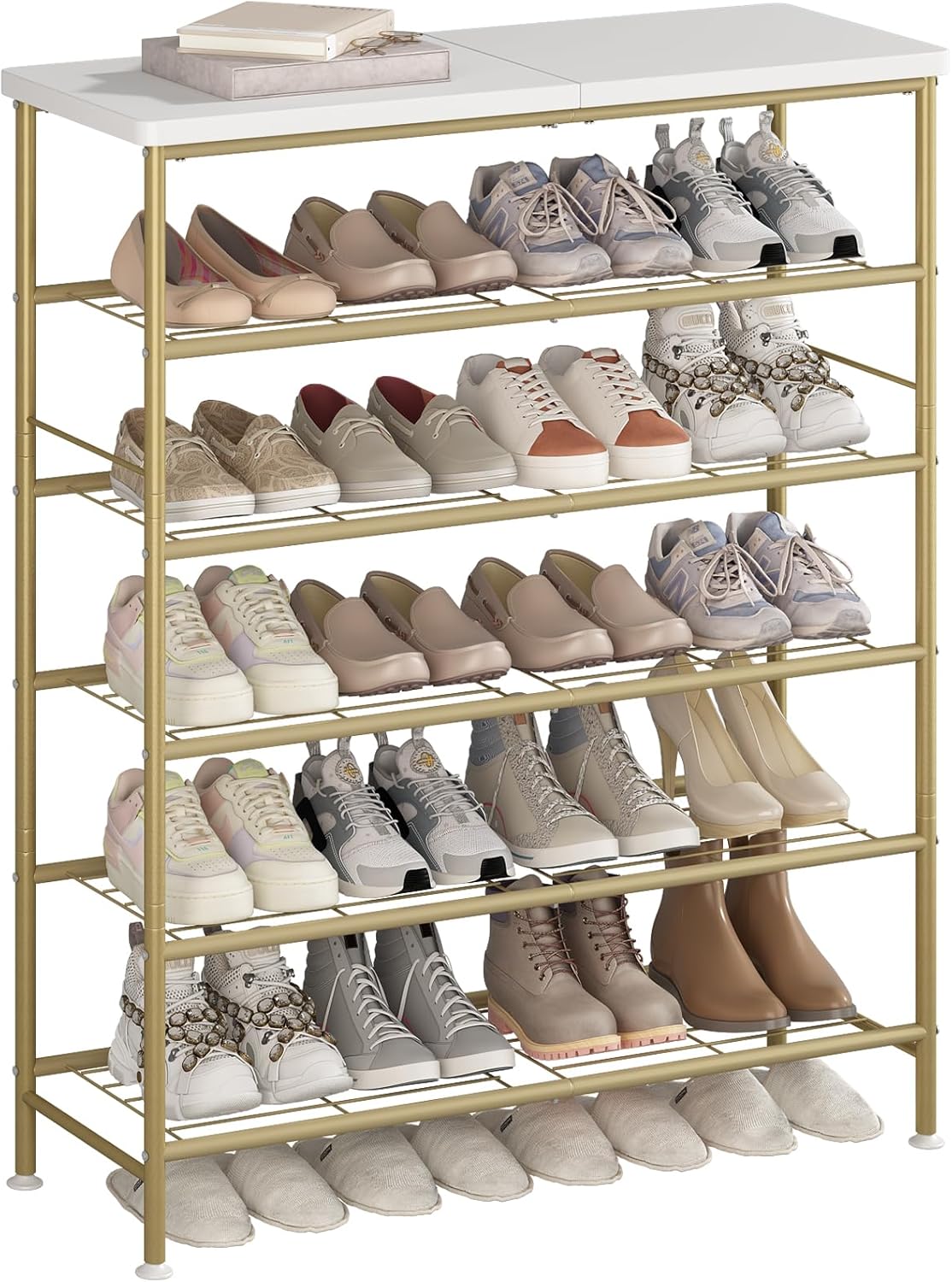 Shoe Rack Organizer 6 Tier for Closet Entryway Free Standing