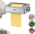 All Metal Pasta Maker Attachment for KitchenAid - 3-in-1 Roller