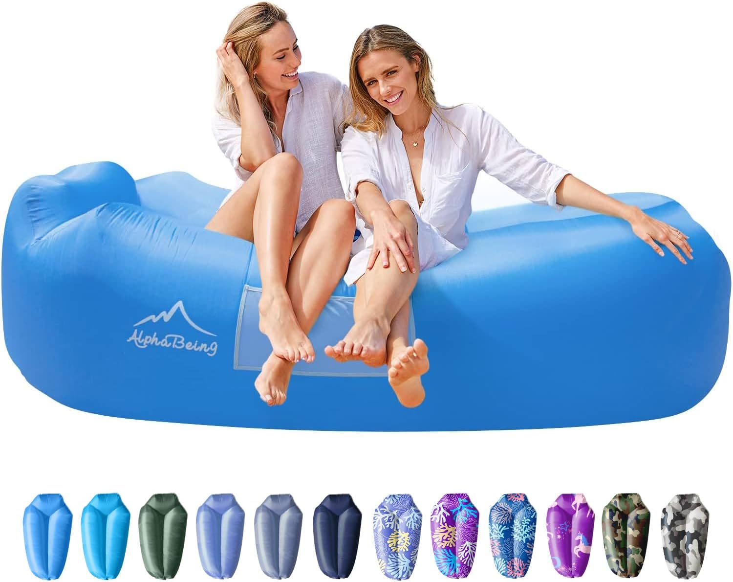 AlphaBeing Inflatable Lounger Beach Chair for Outdoor Relaxation