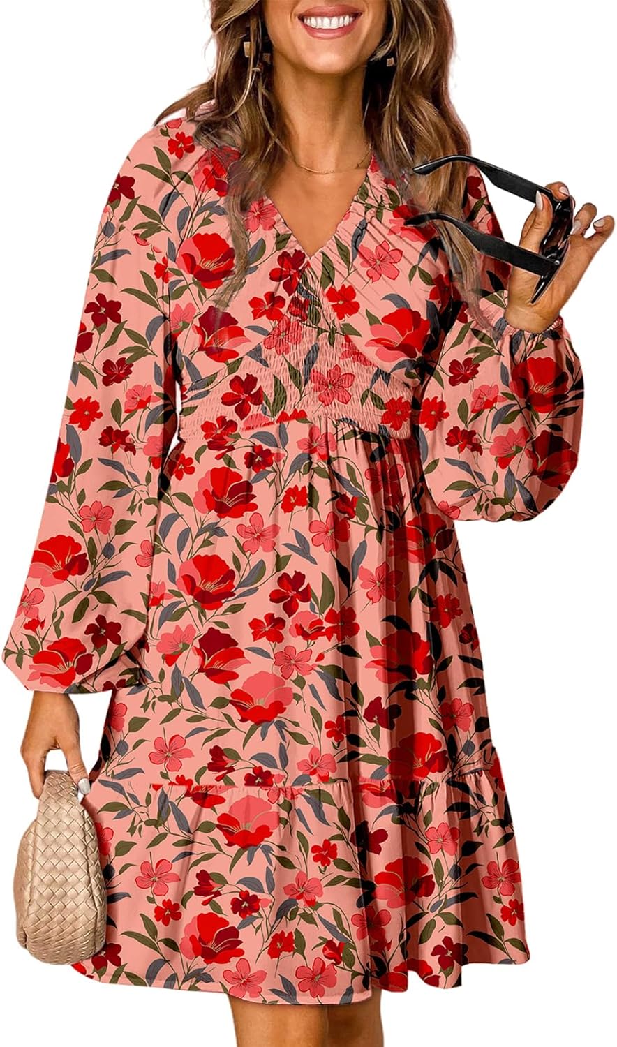 Dokotoo Fall Dresses for Women 2025: Boho Floral V Neck Style