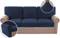 multi-pieces sofa covers stretch slipcover for 3-seat sofa - fitted