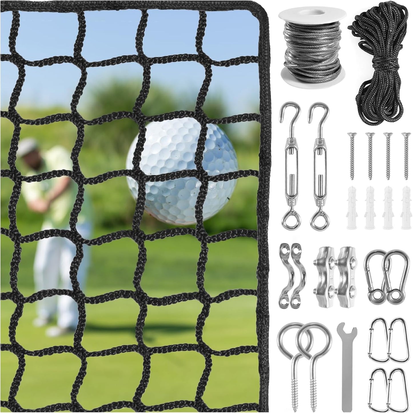 NQB Golf Practice Net: Durable Nylon Hitting Net for Sports
