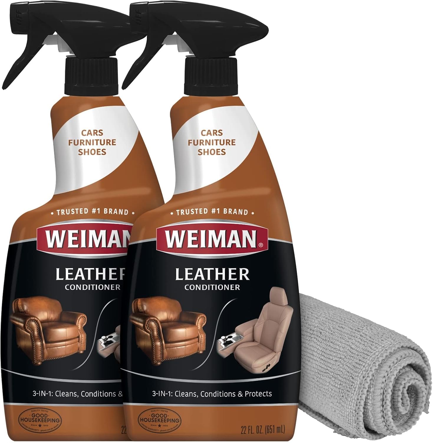 Weiman 3-in-1 Leather Care Kit - Revitalize & Protect!