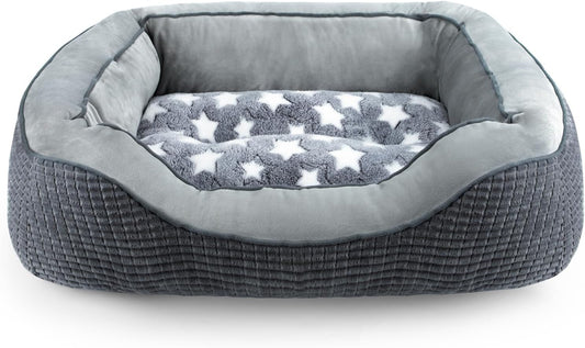 SIWA MARY Dog Bed for Medium Small Dogs - Soft Calming Cuddler