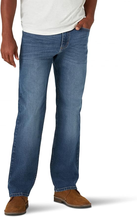 Wrangler Men's Free-to-Stretch Relaxed Fit Jean for Comfort