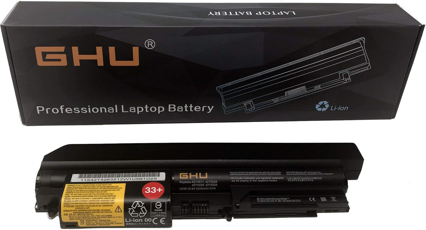 GHU New 57 Wh Battery for Lenovo Thinkpad T61 R61 R400 T400