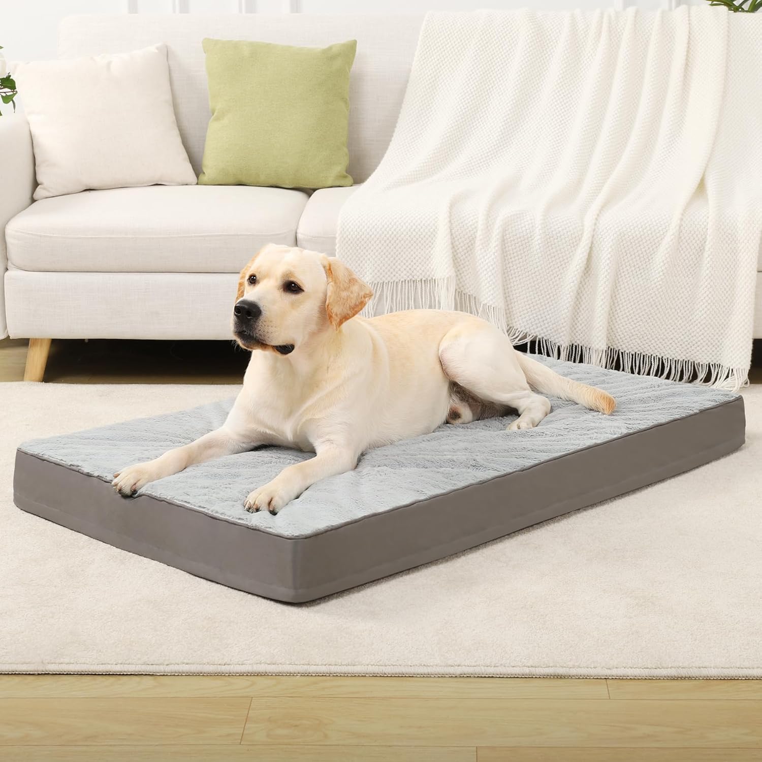 KSIIA Orthopedic Dog Bed - Waterproof Plush Support for Pets