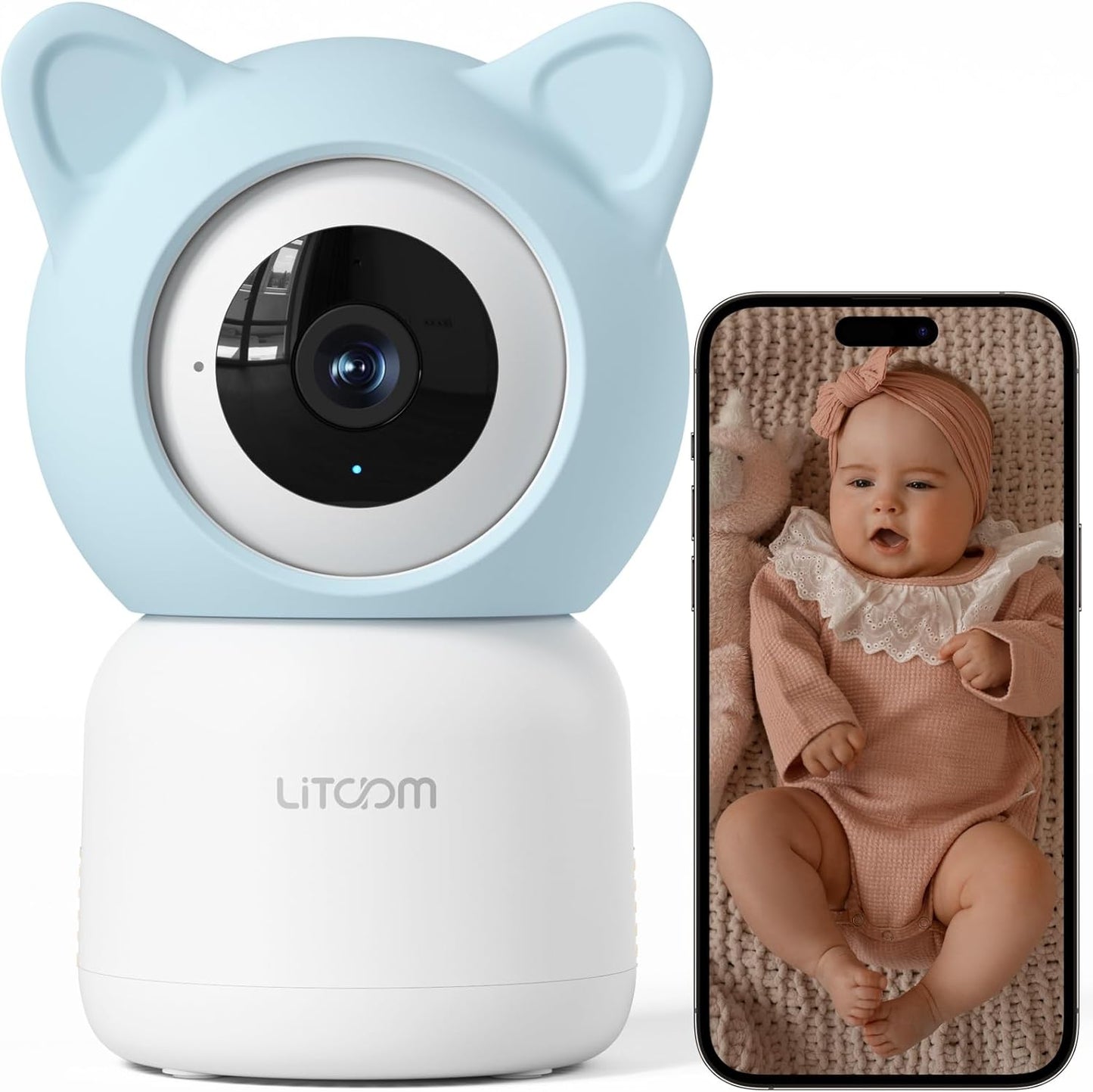 litokam 2K Indoor Security Camera with Crystal Clear Video & Smart Features