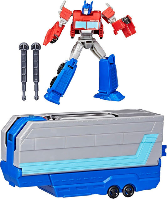 Transformers EarthSpark Optimus Prime Battle Trailer Playset Review
