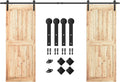 SMARTSTANDARD 11ft Heavy Duty Double Sliding Barn Door Hardware Kit