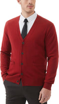 Kallspin Men's Cardigan Sweater V Neck Button Down - Warm & Soft