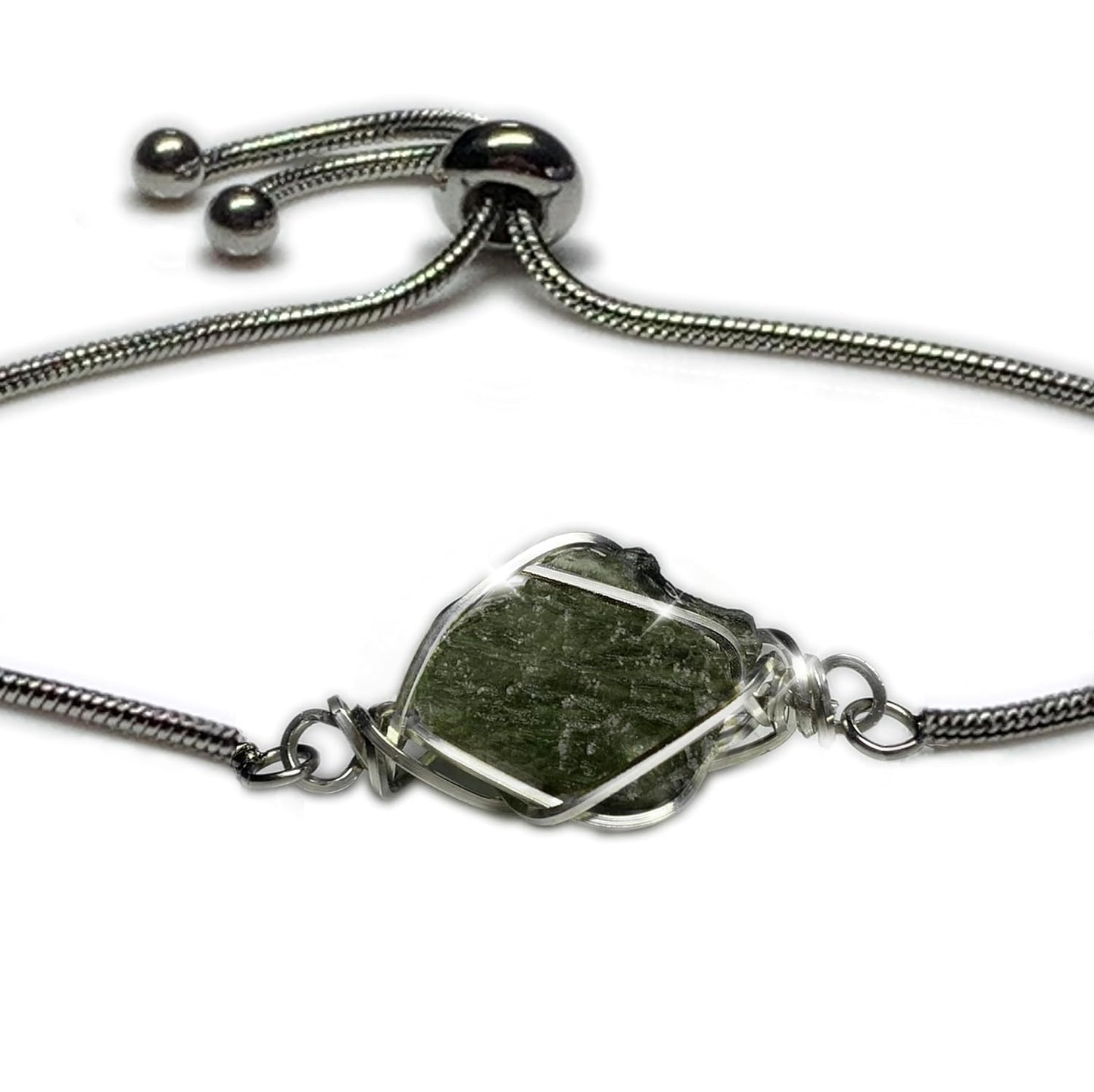 Genuine Moldavite Crystal Bracelet for Women - High Vibration Gift