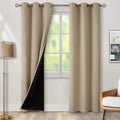 Thermal Insulated 100% Blackout Curtains for Bedroom - Sand, 2 Panels
