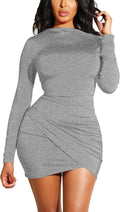 Bodycon Ruched Mini Cocktail Dress - Elegant, Figure-Flattering Fit