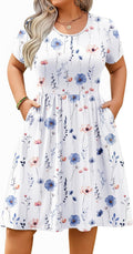 Plus Size Summer Dress T-Shirt Mini - Comfortable Everyday Fit