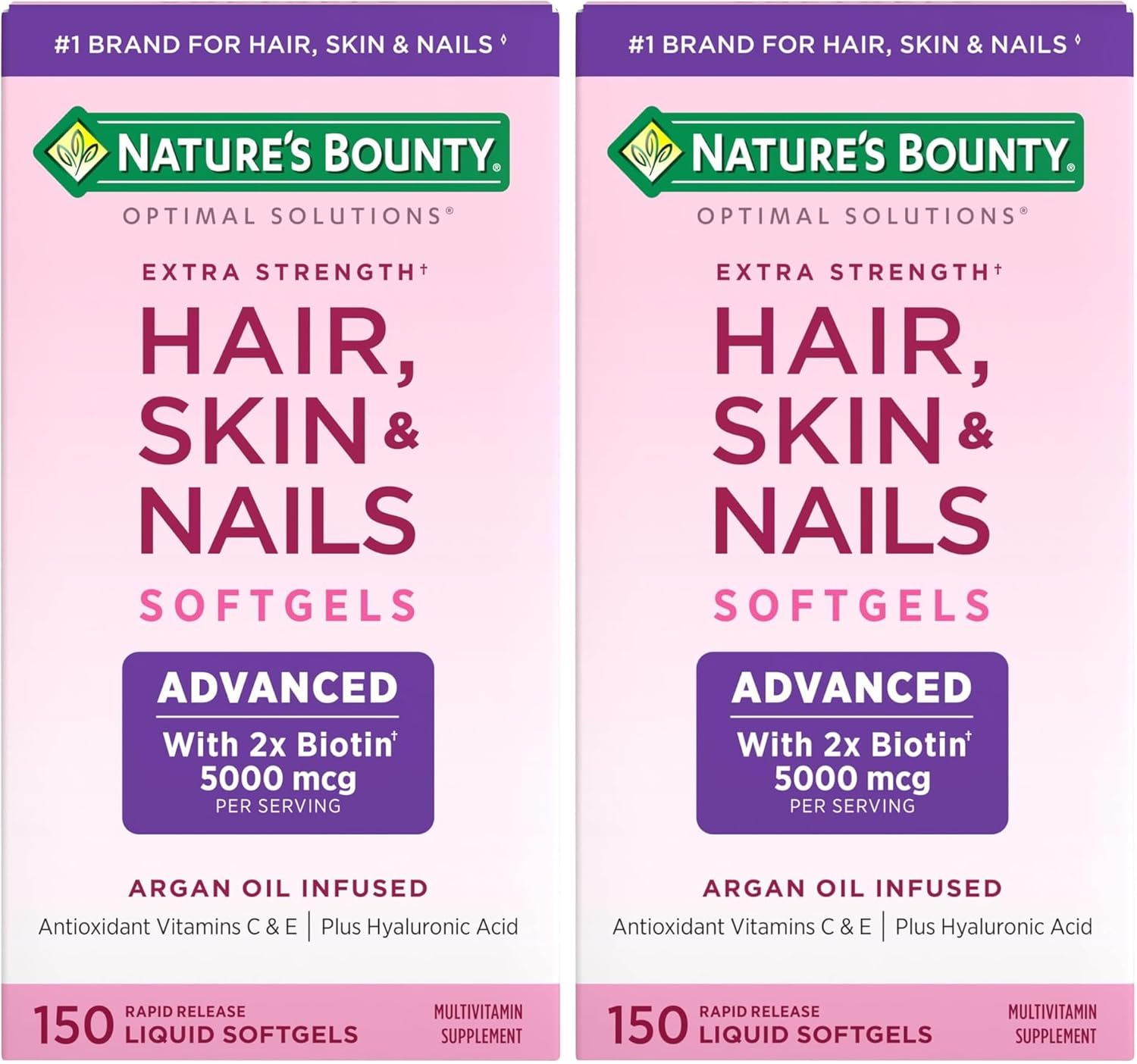 Nature's Bounty Hair Skin & Nails Supplement for Healthy Beauty