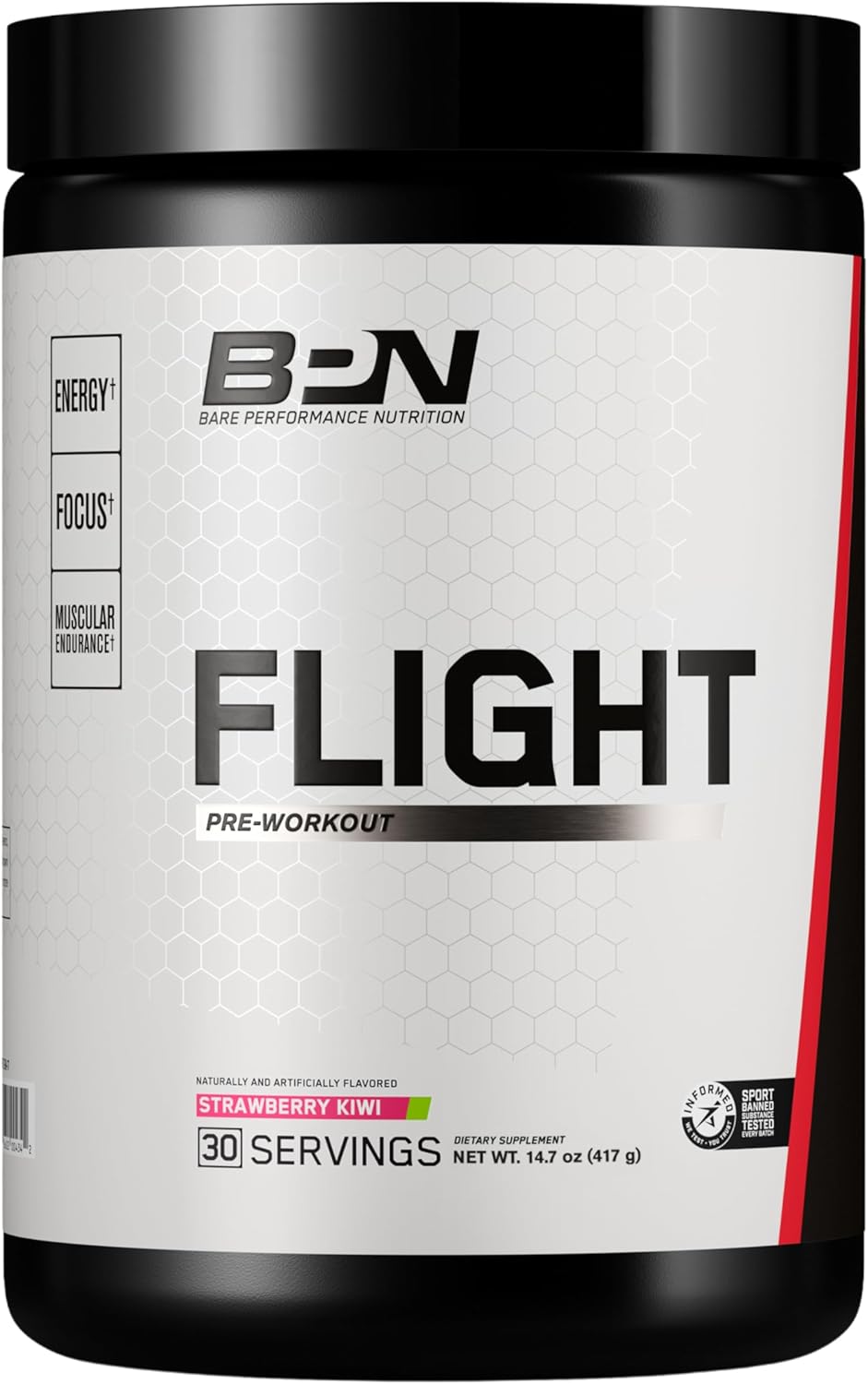 BPN Flight Pre Workout for Energy and Focus in Strawberry Kiwi