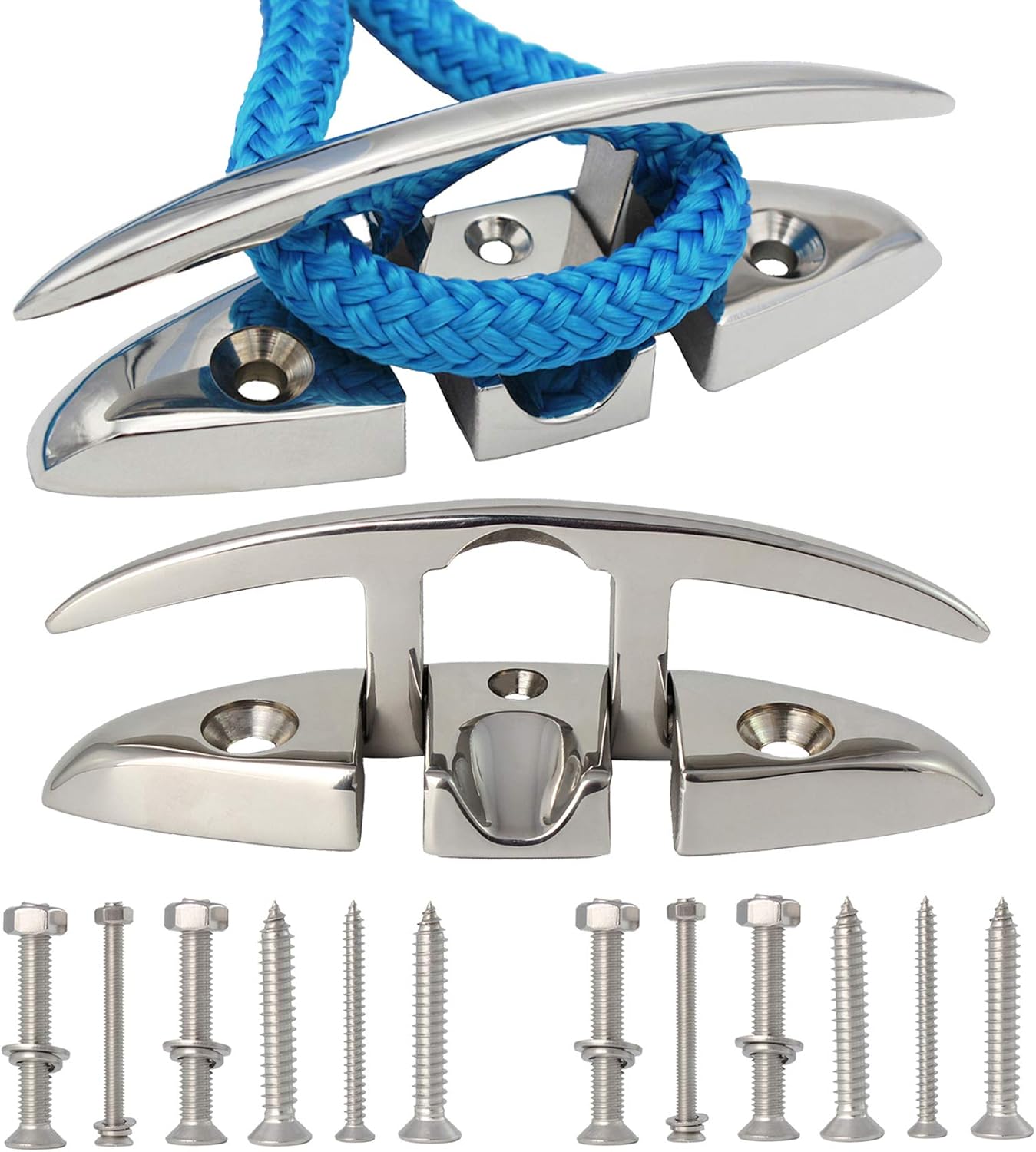 316 Stainless Steel Boat Folding Cleats for Dock and Deck Use