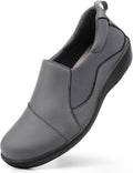 Women's Comfort Leather Loafers Cute Casual Slip On Lightweight over