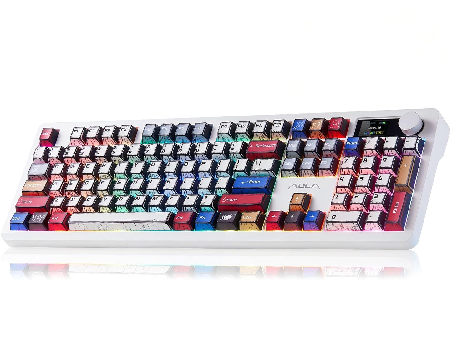 AULA F106 PRO Wireless Mechanical Keyboard with RGB Backlit
