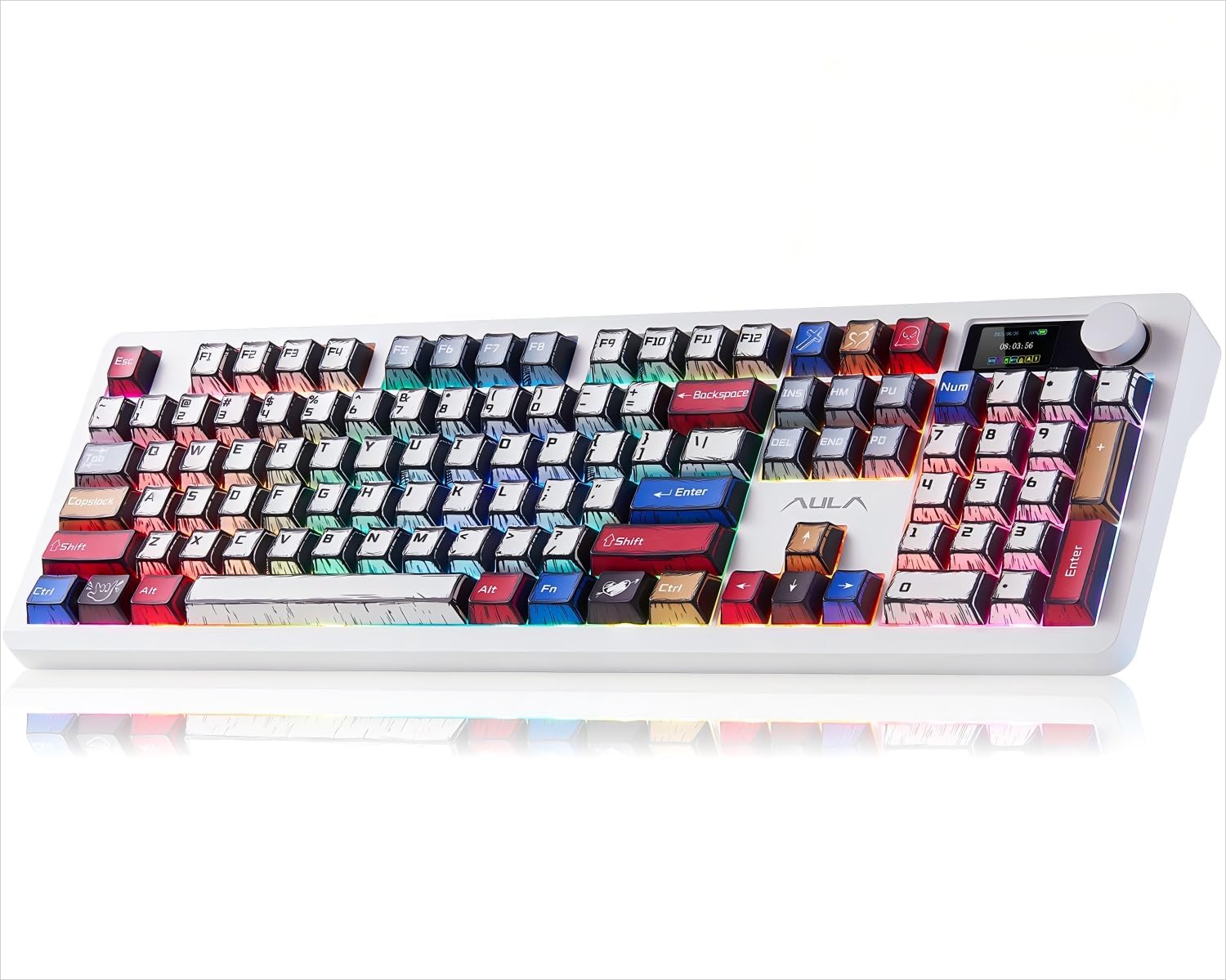 AULA F106 PRO Wireless Mechanical Keyboard with RGB Backlit