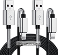 2Pack 10ft iPhone Charger Cable - Long MFi Lightning Cable for Fast