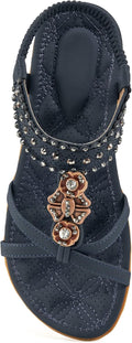 Alicegana Womens Sandals Comfort Walking Flats - Non Slip Summer Wear