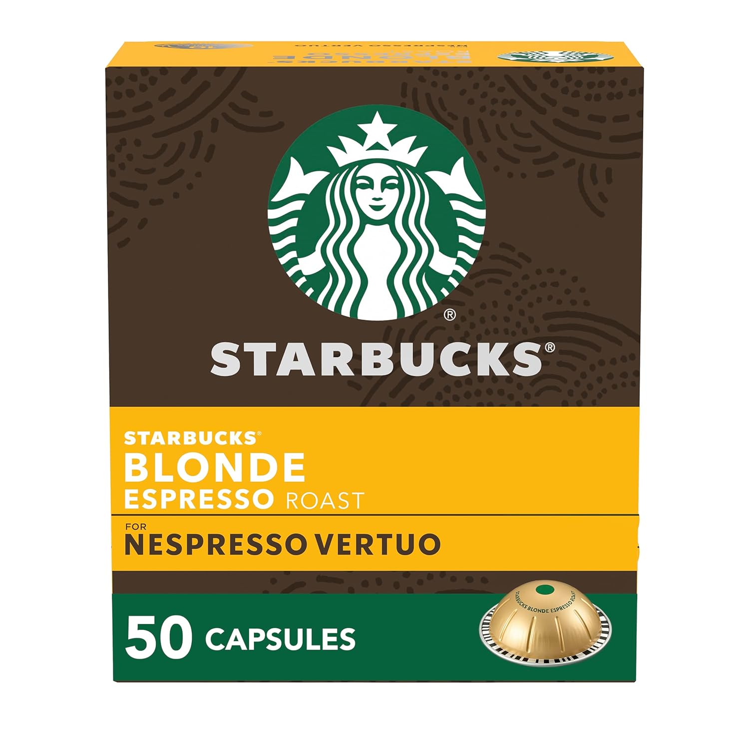 50 Blonde Roast Espresso Pods by Starbucks Nespresso