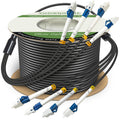 120ft 4 Core Industrial TPU LC to LC Armored Fiber Optic Cable