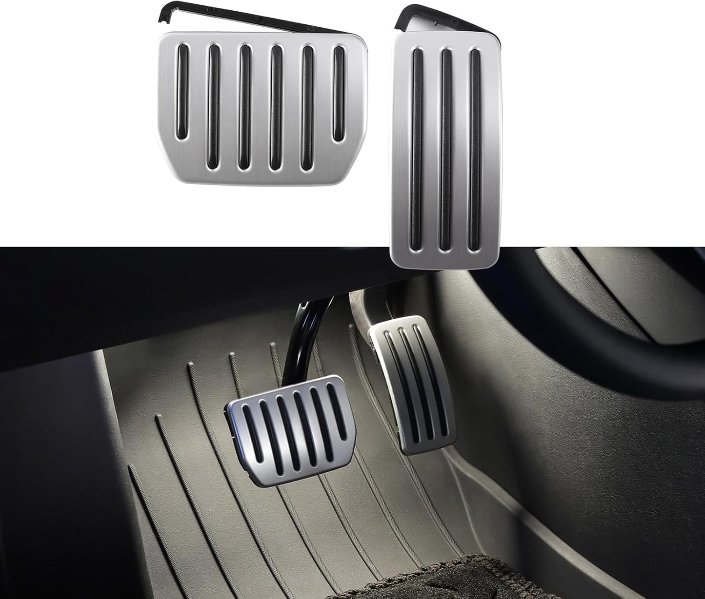 TPARTS Aluminum Self-Flip Lock Performance Pedal Set for Tesla