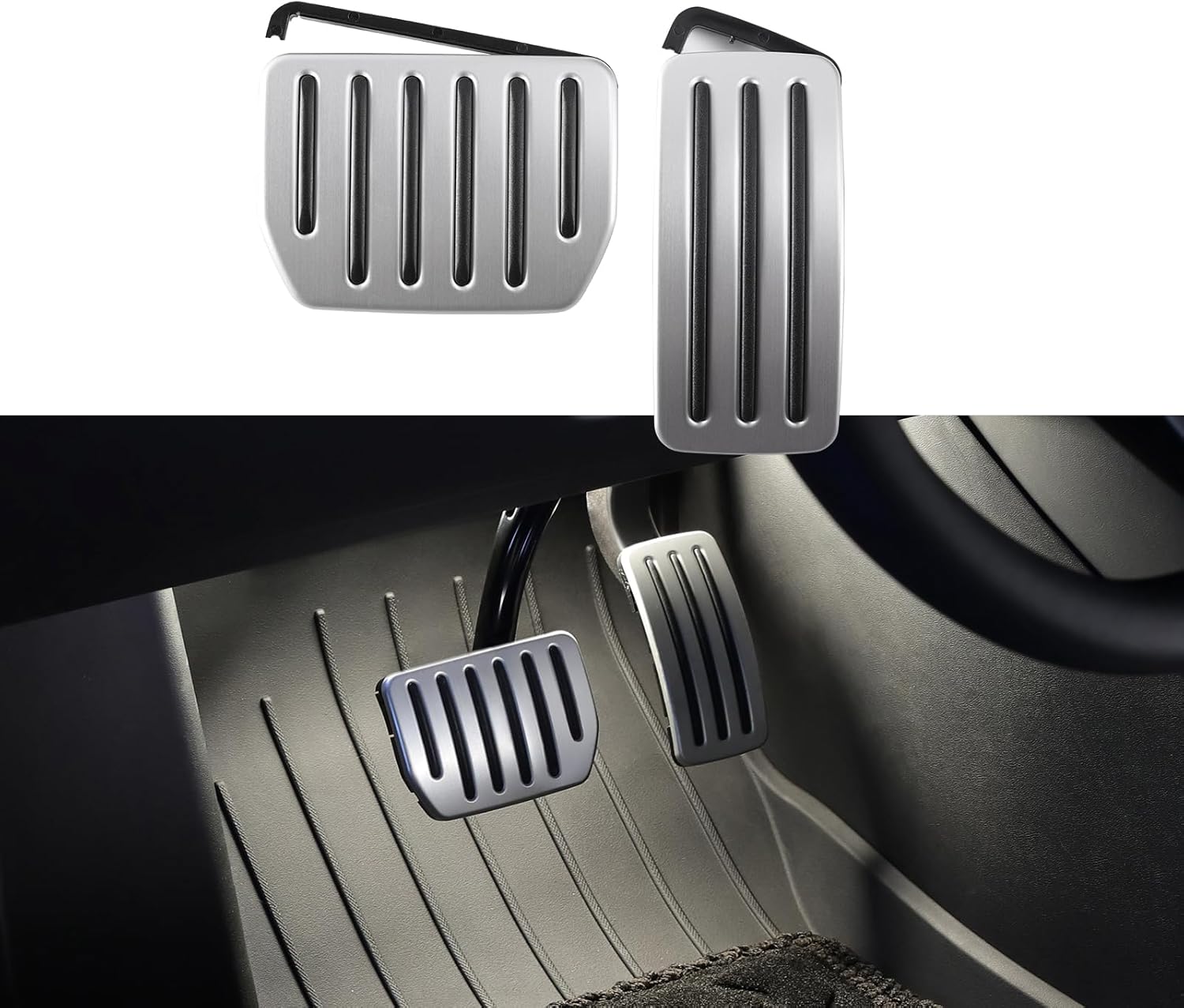 TPARTS Aluminum Self-Flip Lock Performance Pedal Set for Tesla