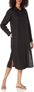 Fiona Relaxed Linen Midi Shirt Dress - Resort Ready Linen Staple