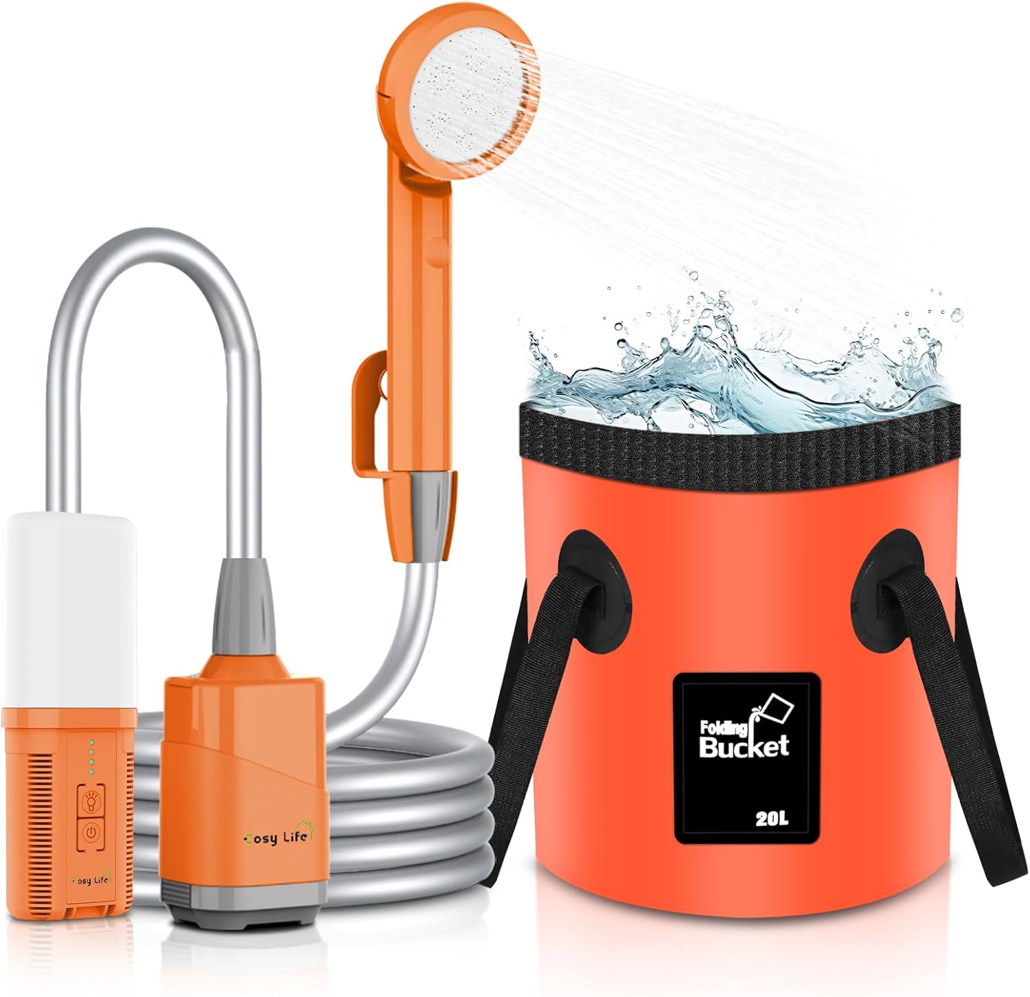 Rechargeable Outdoor Shower Pump Kit - Instant Camping Comfort