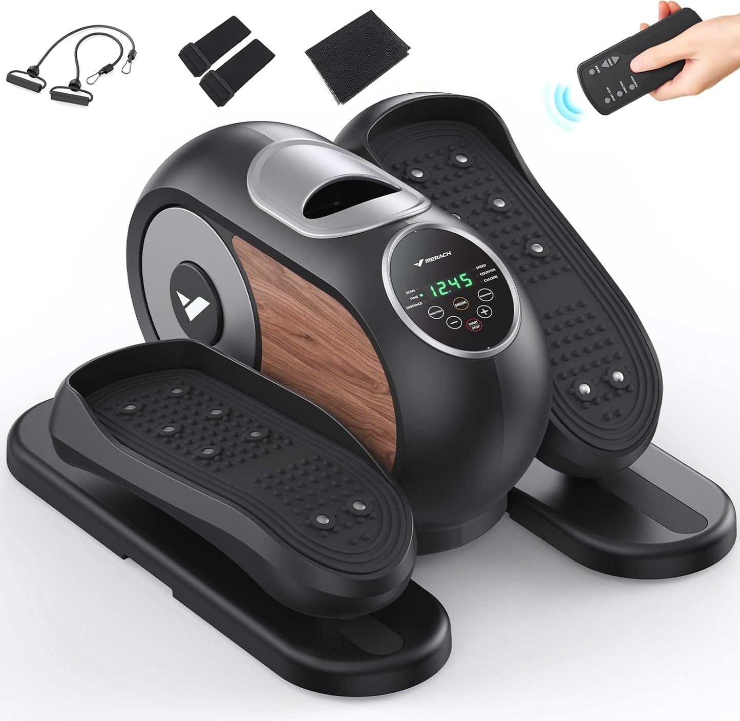 MERACH Electric Leg Exerciser - Quiet, Portable & Remote Controlled