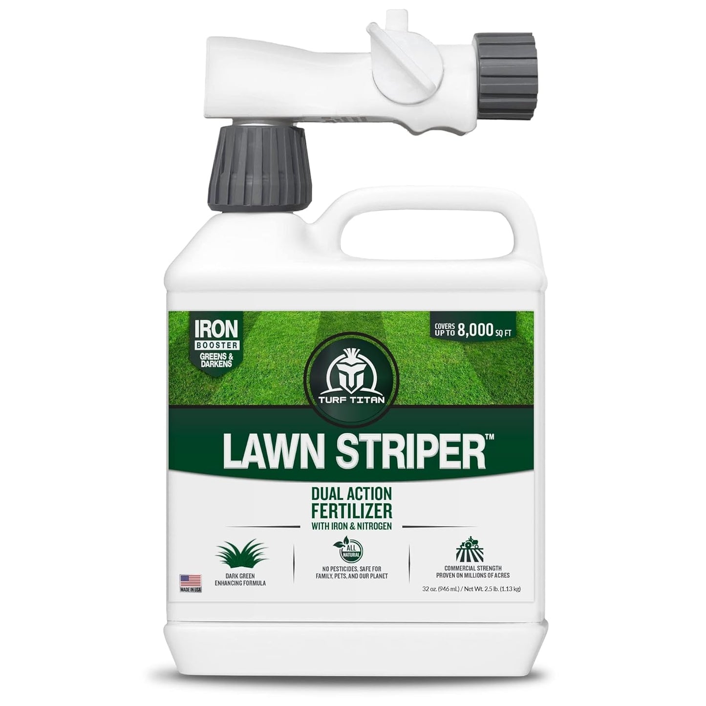 Turf Titan Lawn Striper for Dark-Green, Stripe-Defined Lawns