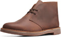 Clarks Men's Dark Brown Leather Bushacre 3 Chukka Boot - Timeless