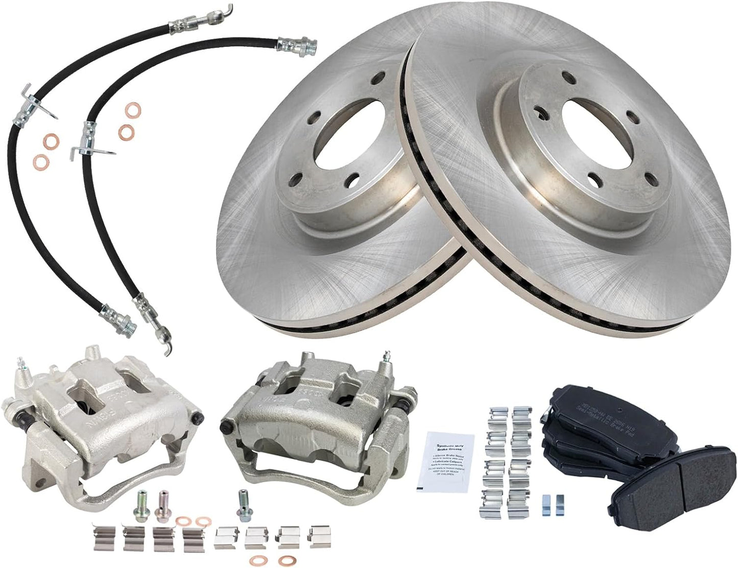 TRQ Front Brake Pad & Rotor Kit for 2007-2009 Ford Edge