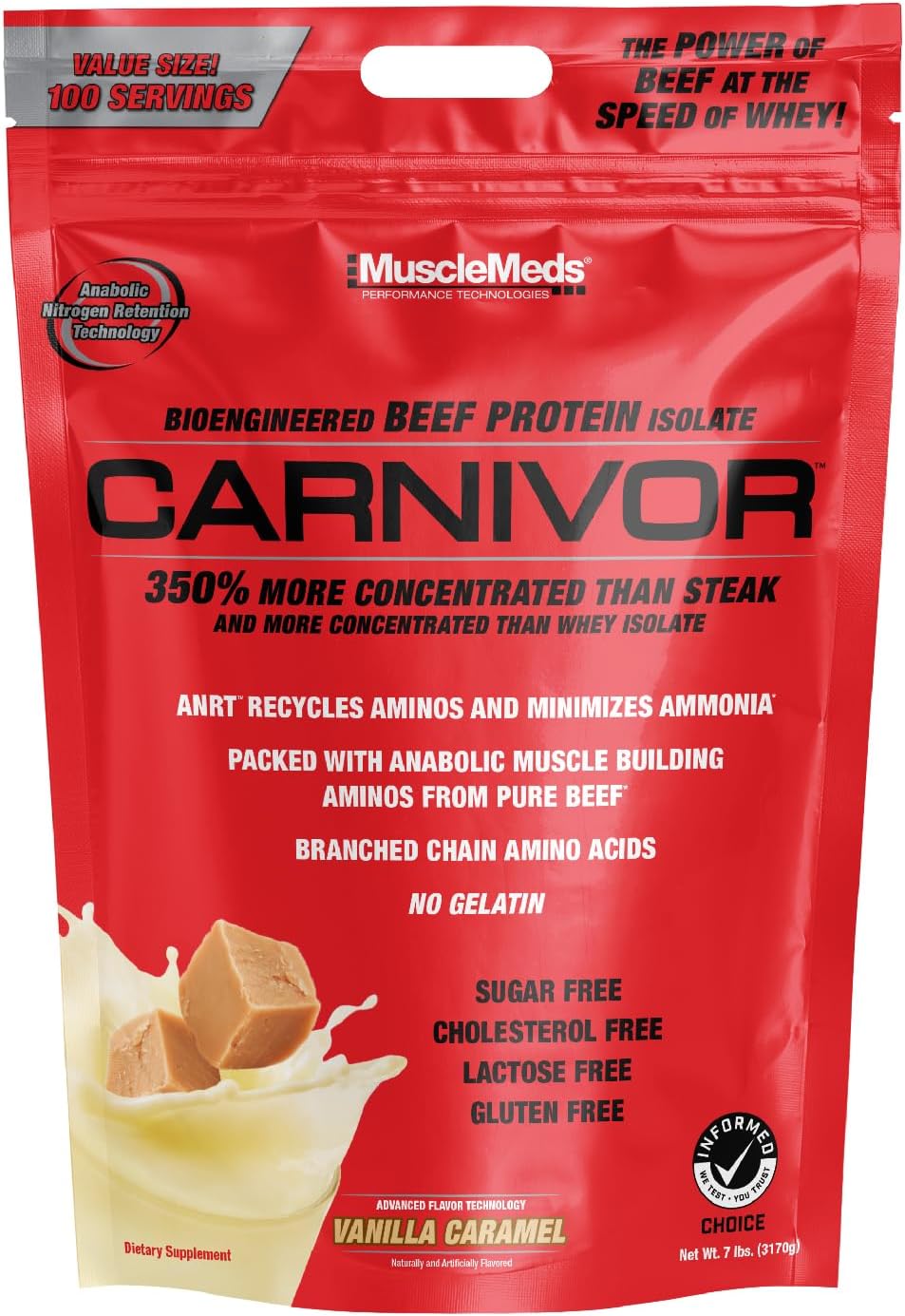 MuscleMeds Carnivor Beef Protein Isolate for Optimal Nutrition