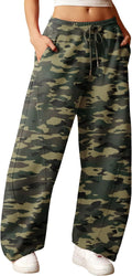 ELLEVEN Women's Y2K Wide Leg Sweatpants - Soft High-Elastic Waist