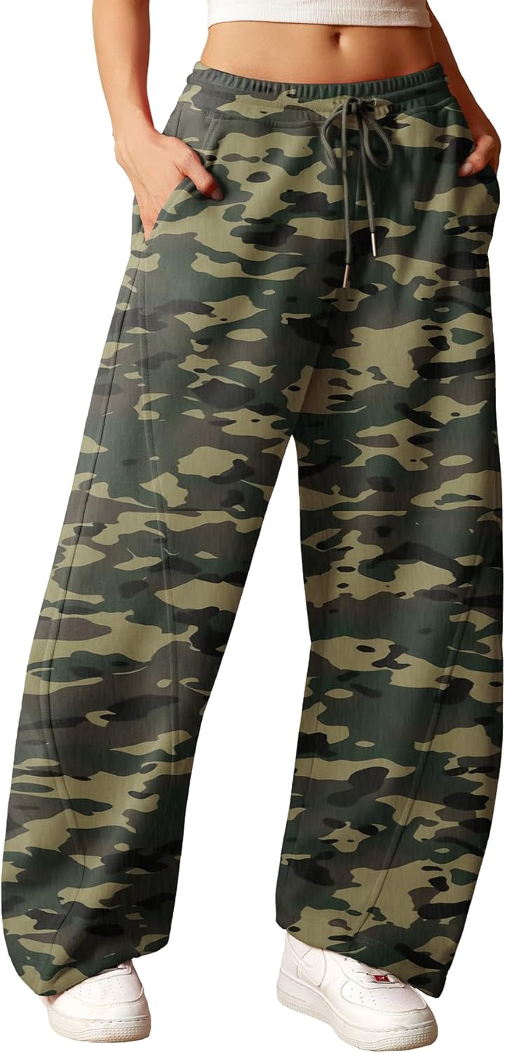 ELLEVEN Women's Y2K Wide Leg Sweatpants for Stylish Comfort