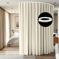 Room Divider Ceiling Mounted Blackout Curtain Track Set - Beige Panel